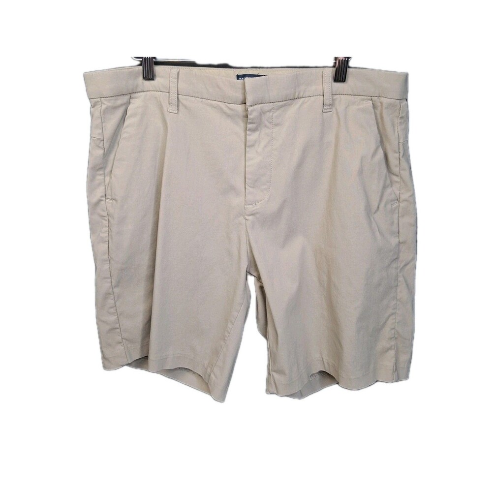 Zachary Prell Tan Chino Shorts Men's Sz 34 Flat Front Casual Lightweight Stretch